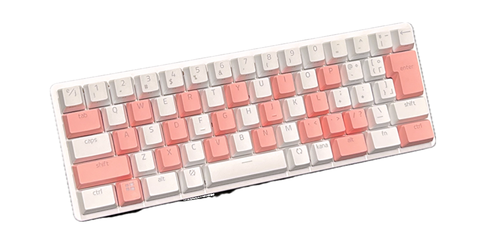 透過ピンクキーボード